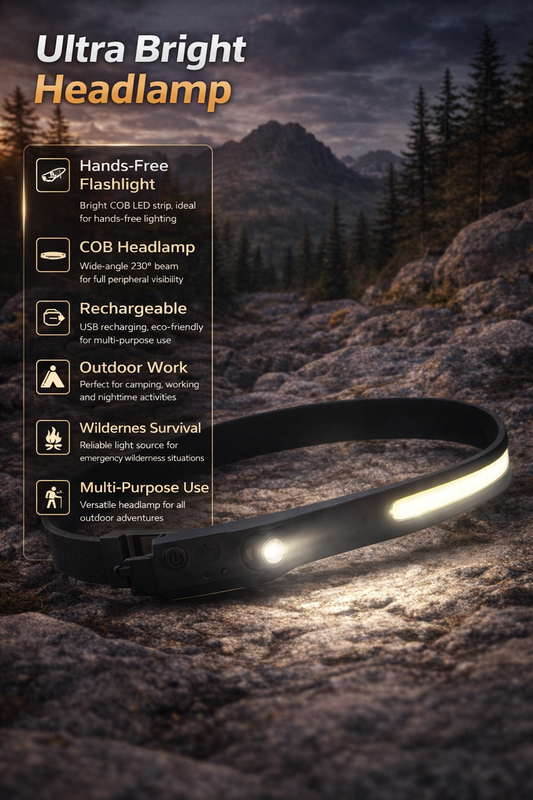 GearUpLux LED Headlamp - Rechargeable