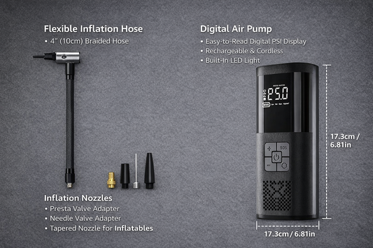 GearUpLux Portable Tyre Inflater - 150 PSI